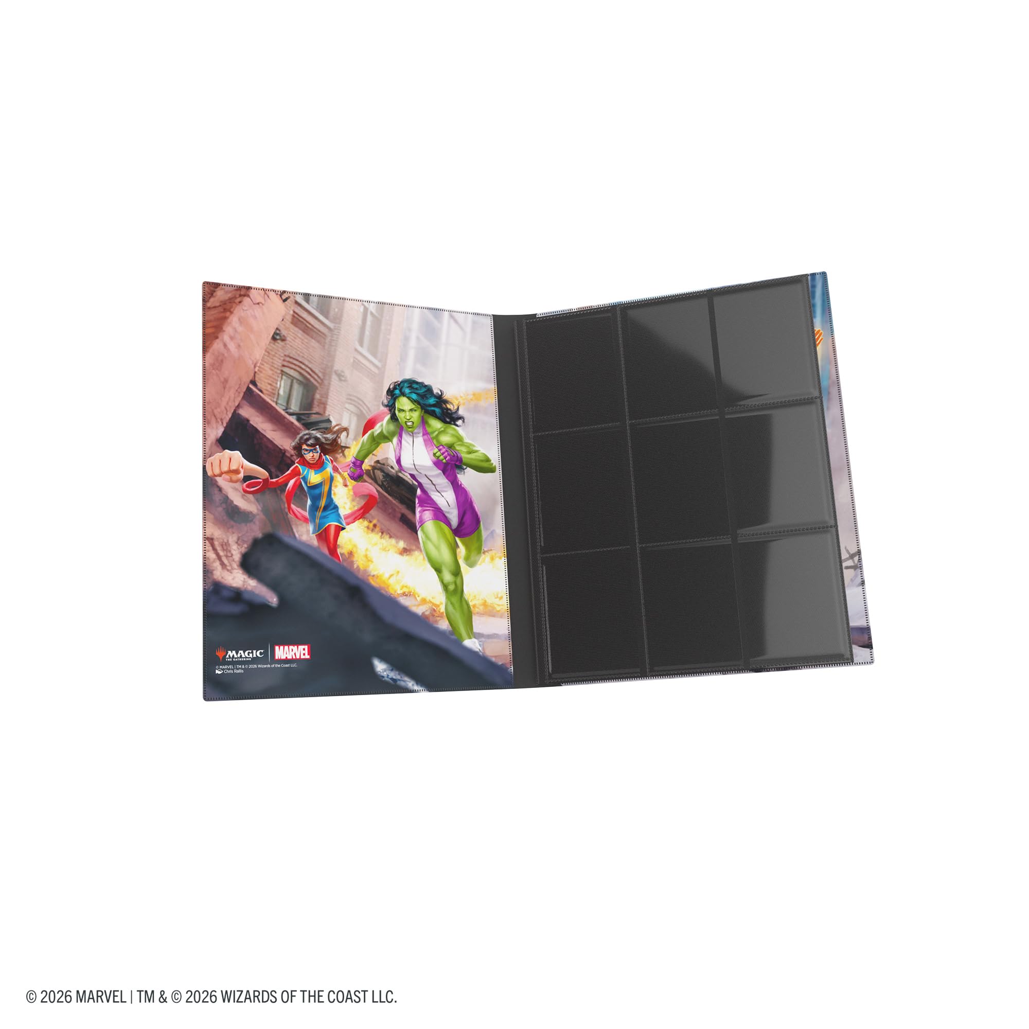 Gamegenic Marvel Super Heroes Casual Album - Holds 360 Cards | Side-Loading Pockets | Elastic Strap Closure 5