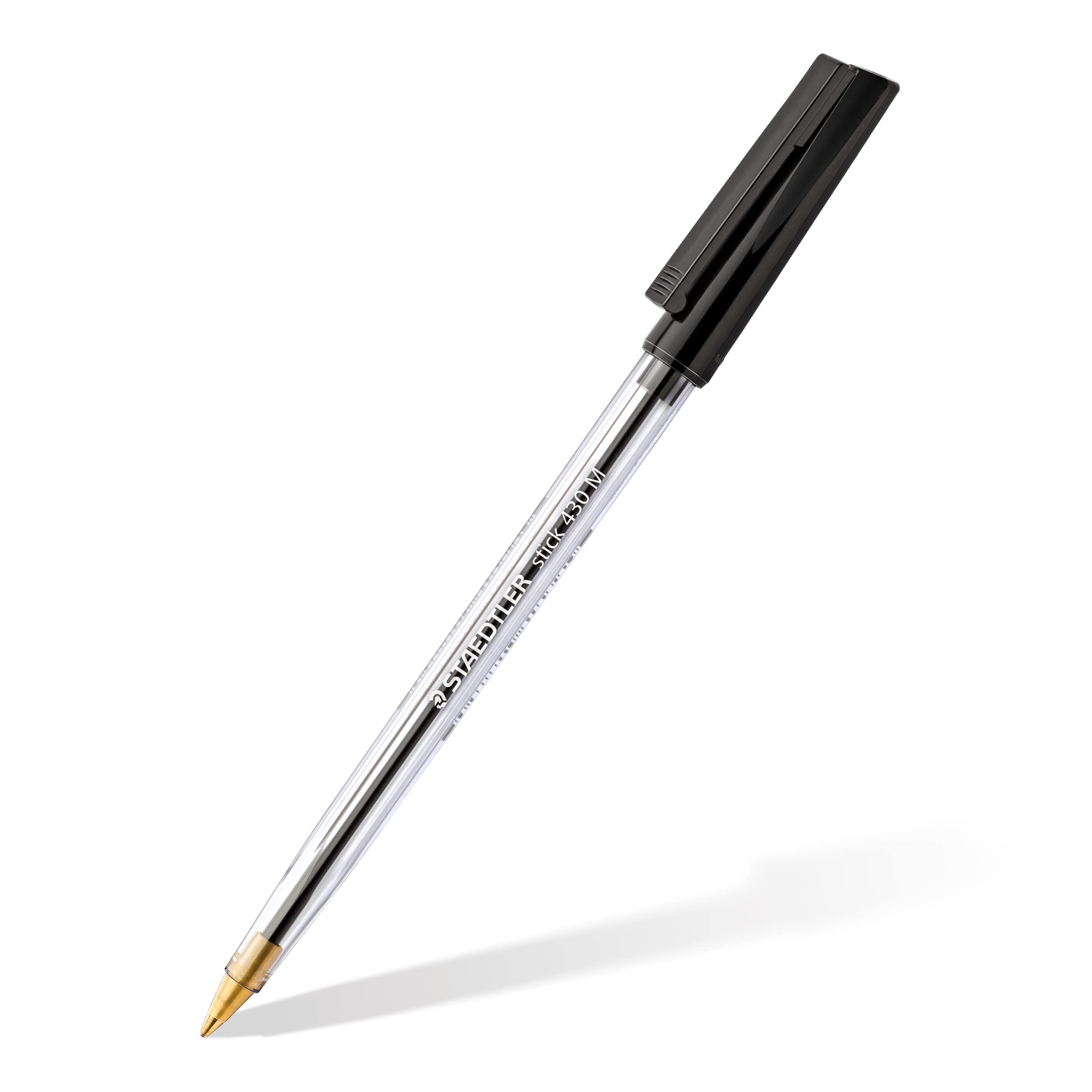 STAEDTLER Stick 430 Medium Ballpoint Pen - Black Ink, Medium Linewidth, Pack of 6 2