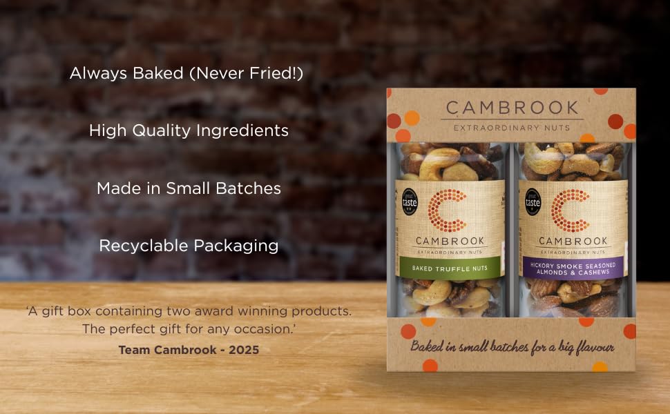 C Cambrook Extraordinary Nuts Hickory Smoke Almonds & Cashews & Baked Truffle Nuts Gift Set | 860g Total