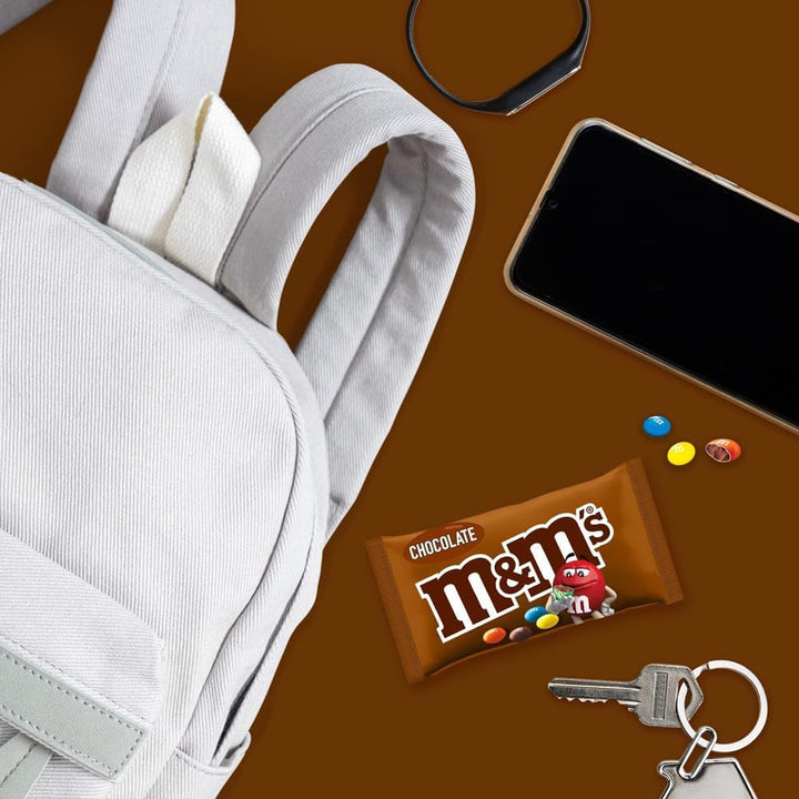 M&M's Milk Chocolate Bulk Box - 24 Pack Snack Size Bags for Movie Nights & Gifts