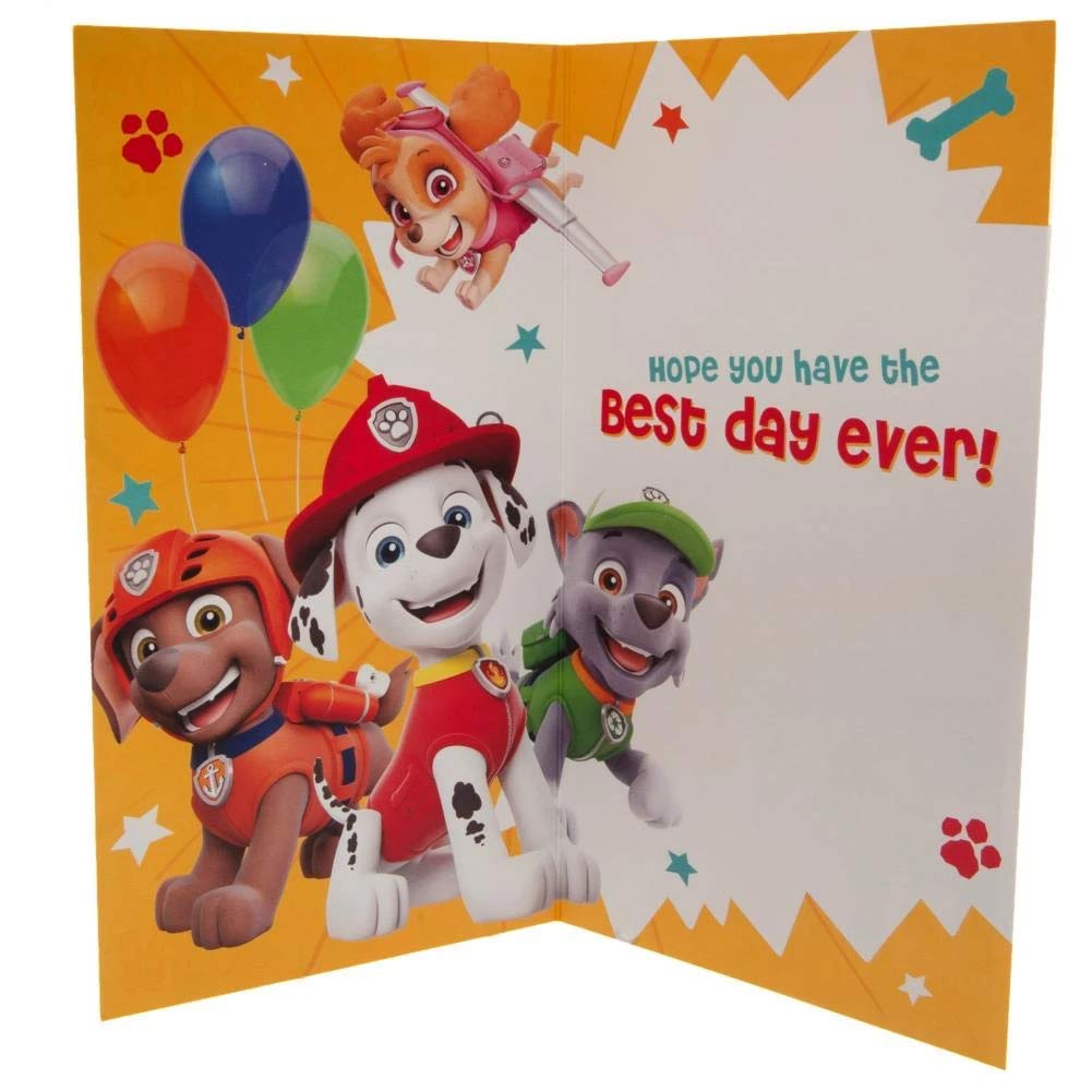 Paw Patrol Birthday Greeting Card - Awesome Day Design | FSC Certified Paper | 120x230mm