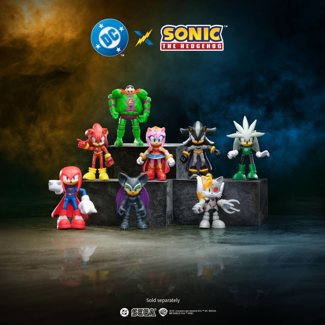 Sonic The Hedgehog DC Crossover Tails as Cyborg Action Figure - 2.5in / 6.35cm | Highly Articulated 5