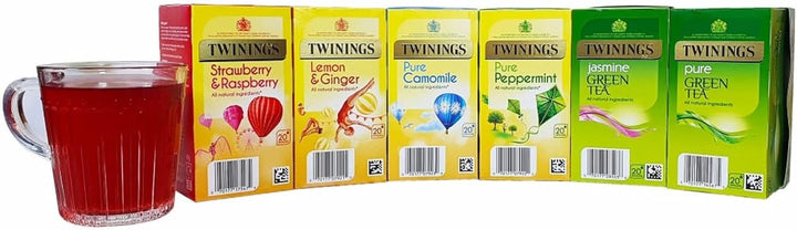Twinings Infusions Fruit Green Variety Pack - 6 x 20 Individually Wrapped Tea Bags
