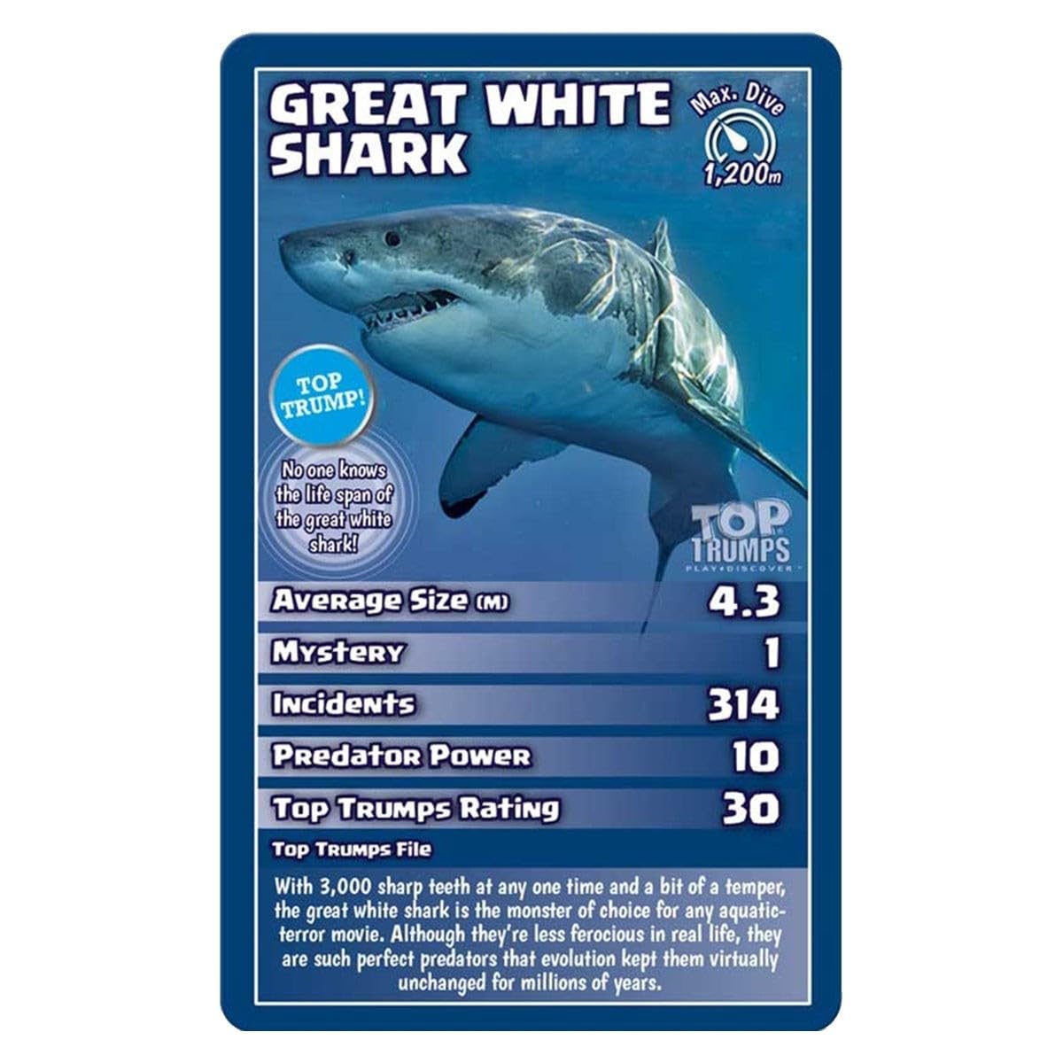 Top Trumps Sharks Classics Card Game - Entertaining Educational Game | Portable Plastic Case | Multicolor 4