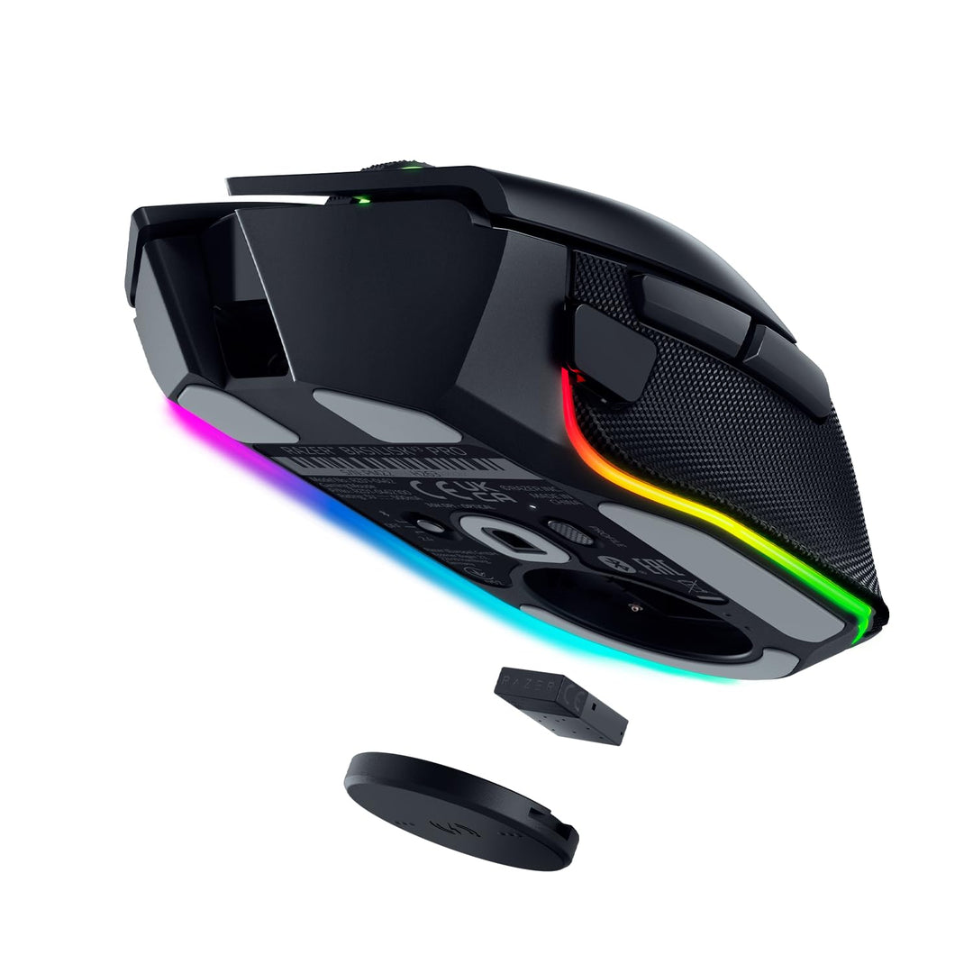 Razer Mouse Dock Pro & Charging Puck - Magnetic Wireless Charging Dock with 8K Hz Transceiver & RGB Lighting