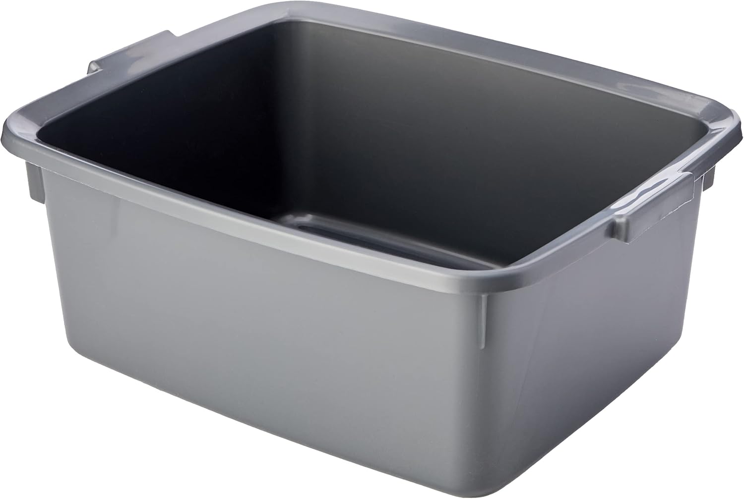 Addis 502813 Große rechteckige Schüssel aus Kunststoff, Butler, Metallic-Silber, 12,5 l