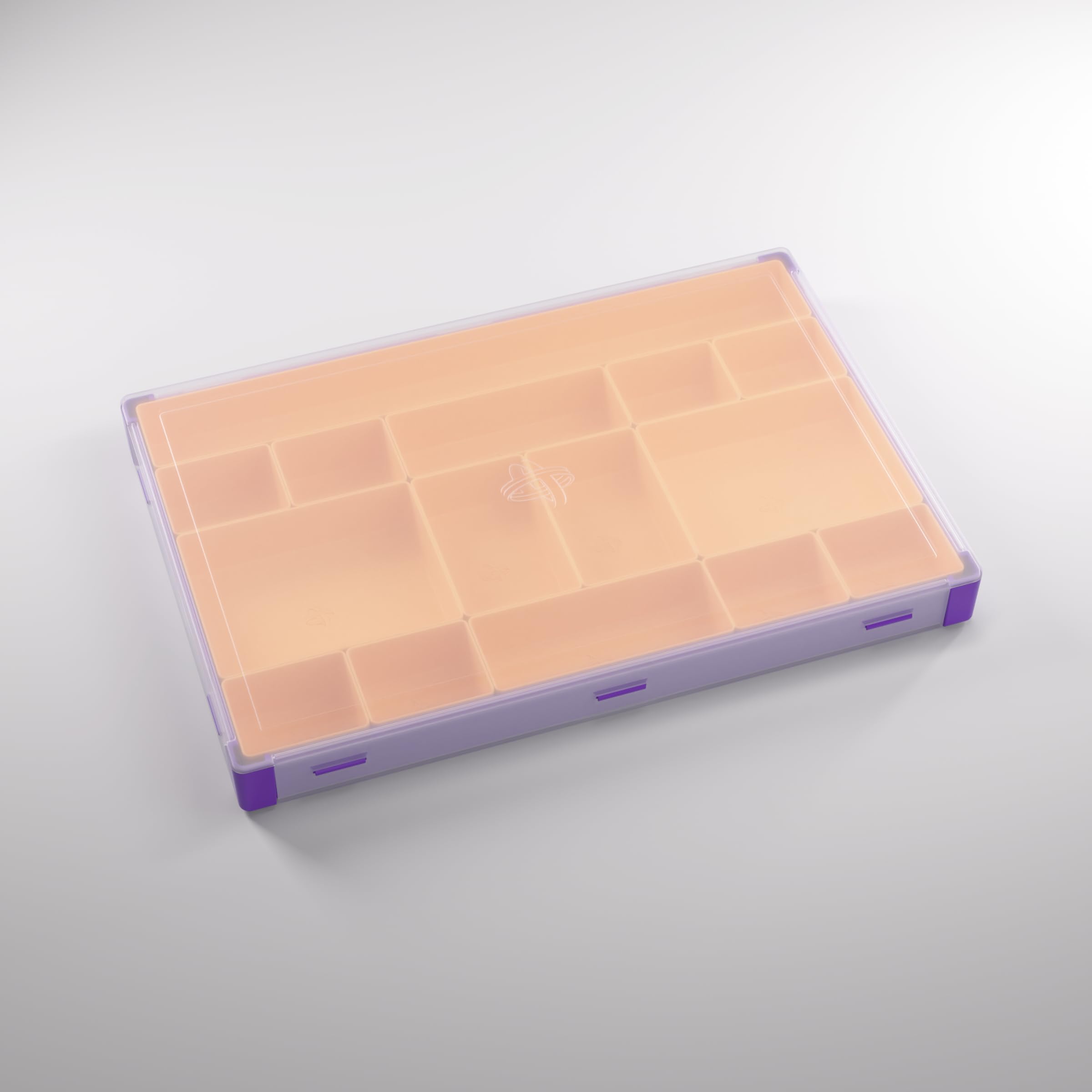 Gamegenic Token Silo XL Purple/Orange – 15-Compartment Board Game Organizer with Removable Trays 1