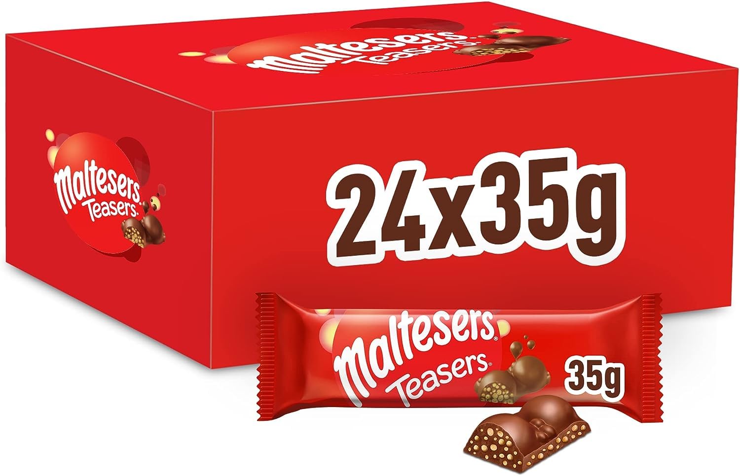 Maltesers Teasers Chocolate Bar Bulk Box, 24 x 35g 8