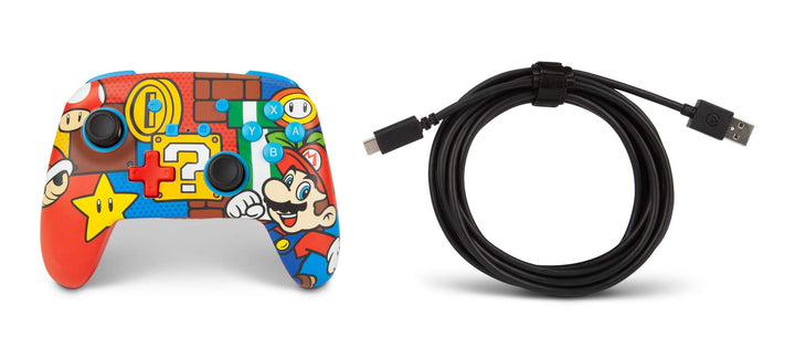PowerA Enhanced Wireless Gamepad for Nintendo Switch - Mario Pop Design