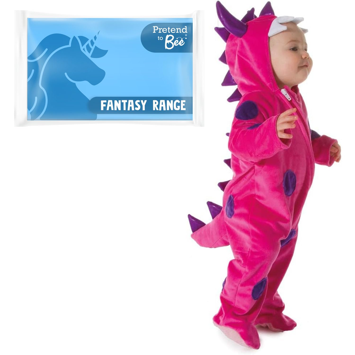 PRETEND TO BEE Dinosaur Monster Onesie - Pink and Purple Fancy Dress Costume for Kids 10