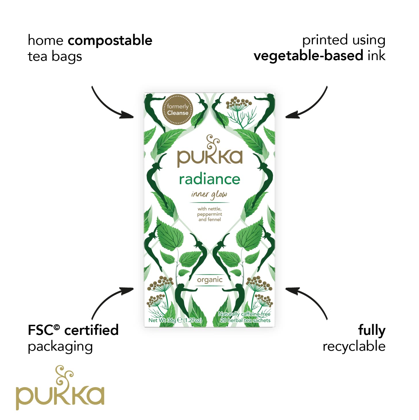 Pukka Herbs Radiance Organic Herbal Tea - 80 Count (Pack of 4) | Skin Health Support 7