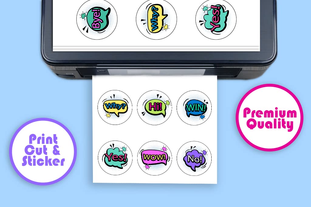 Creavvee Printable White Paper Labels 70 x 42.3 mm | 21 Stickers per Sheet | 525 Total Labels | Model 2015-1 4