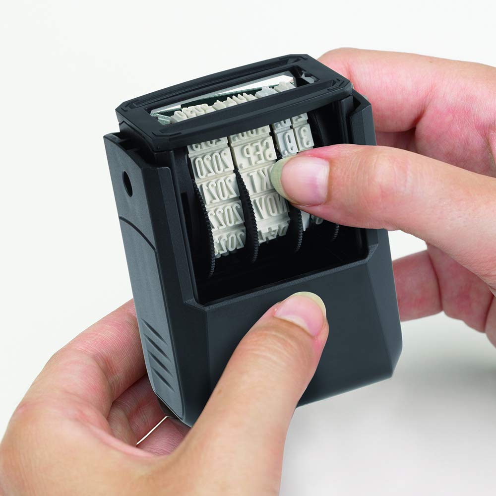 Trodat Printy 4810 Self-Inking Date Stamp - Day, Month (Letters), Year | Black Body/Ink | 41x25x73mm 3