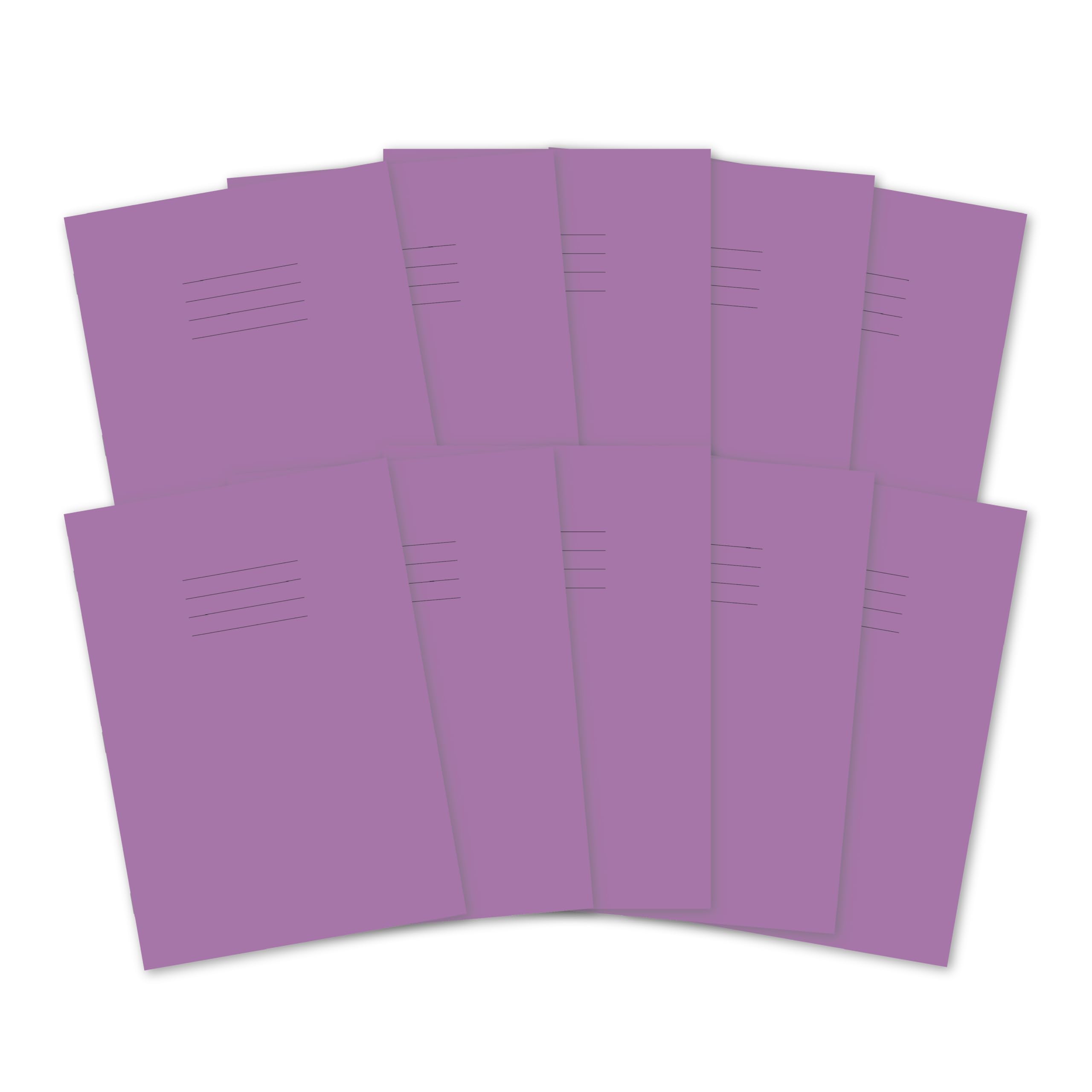 Hamelin A4 8 mm Ruled Composition Notebook - Purple, 48 Pages, 75 gsm Paper (10 Pack) 1