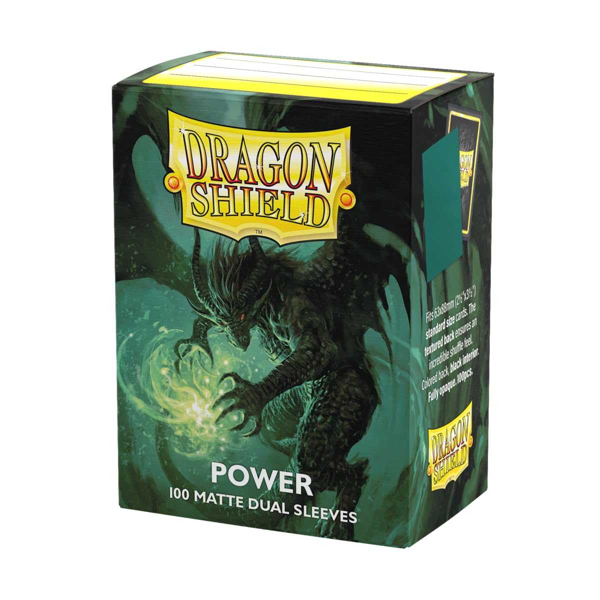 Dragon Shield Dual Matte Power Metallic Green Card Sleeves (100 Count) 1