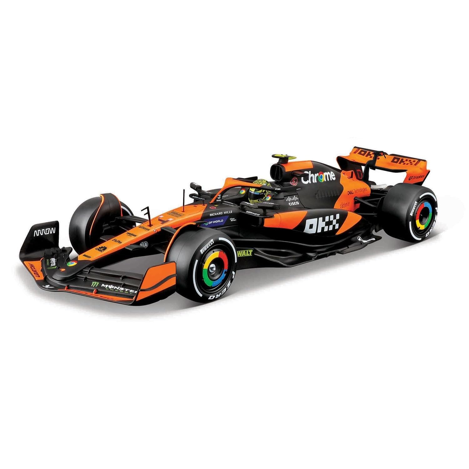 Bburago Build-It-Yourself Die-Cast Formula 1 Model Kit - McLaren MCL38 (2024) | 1:24 Scale | 42 Pieces