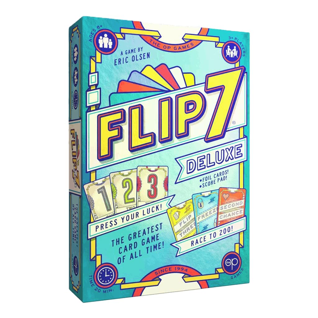 USAopoly Flip 7 Deluxe Party Card Game | Ages 8+ | 3+ Players | 20+ Min 1