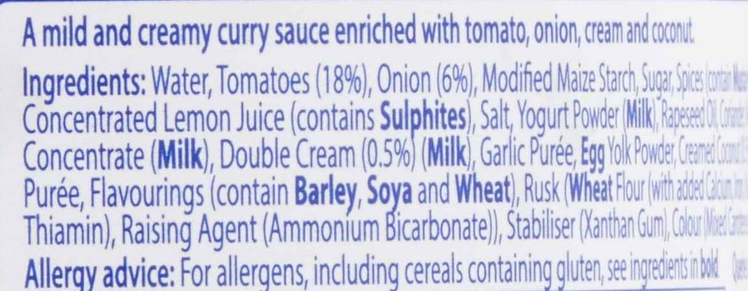 Homepride Mild and Creamy Curry Cooking Sauce, 485g Jar