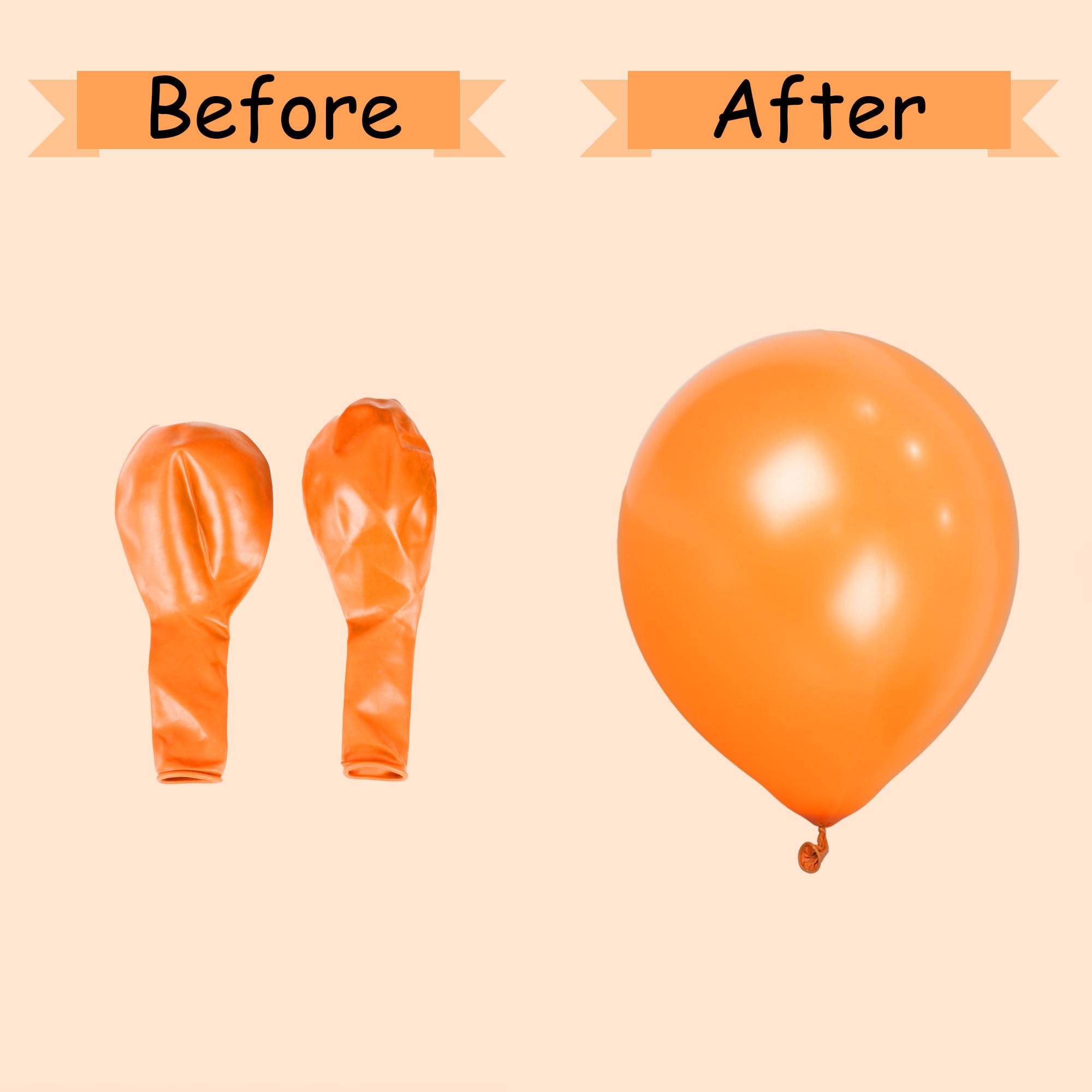 SHATCHI Orange Balloons - 50 Pack Large 12 Inch Thick Latex | Biodegradable for Party Decoration 9