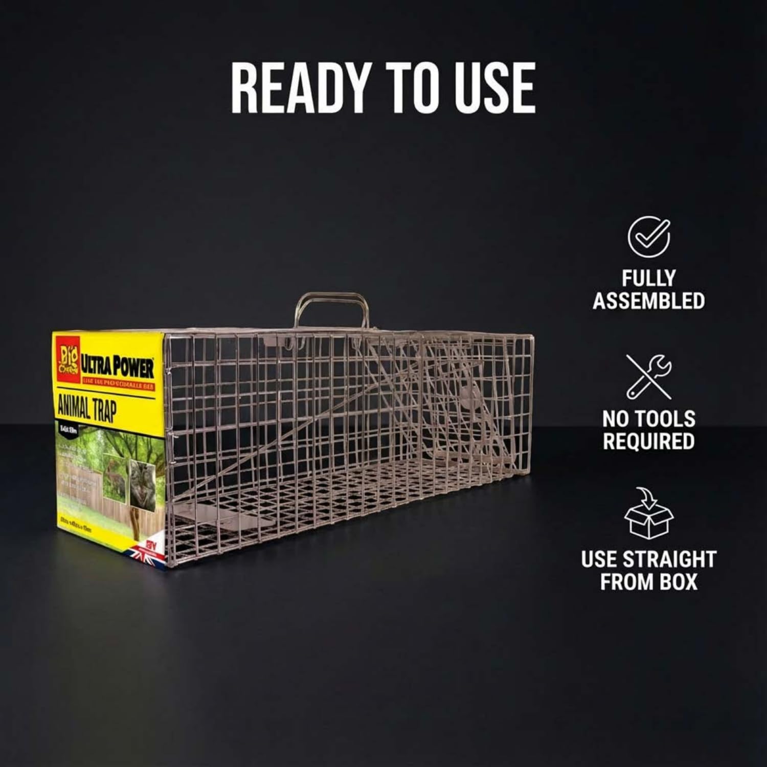 The Big Cheese® Live Animal Trap – Small Cage | Ready-Assembled Humane Catc 2