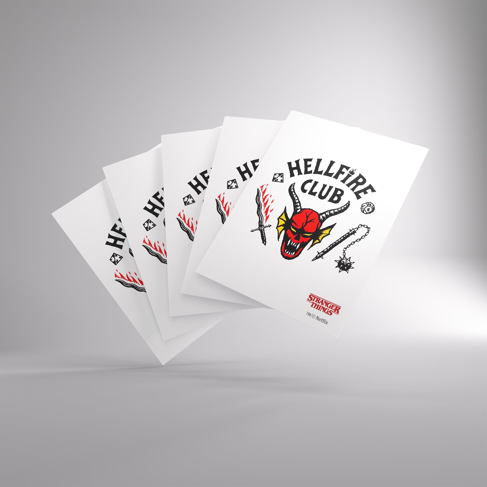 Gamegenic Stranger Things Hellfire Club Art Sleeves - 50 Pack Matte Finish Card Protectors 4