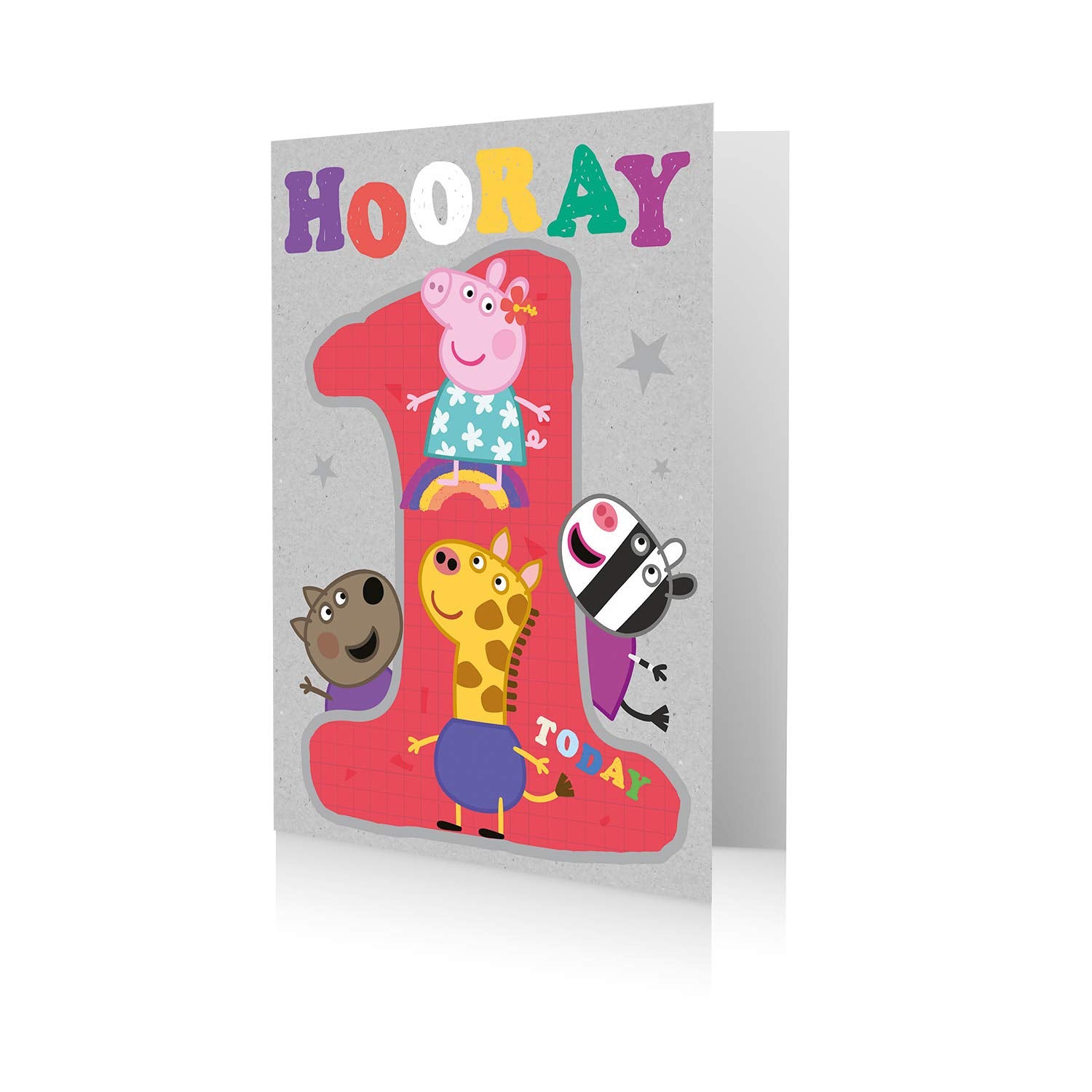 Danilo Promotions Peppa Pig Age 1 Birthday Card - FSC Certified Paper | 7x6 inch 1