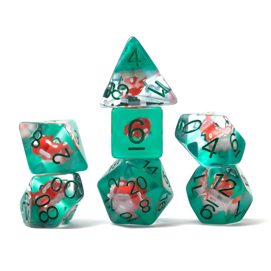 Sirius Dice RPG Dice Set (7 Pieces) - Power Mushroom | 93g Weight