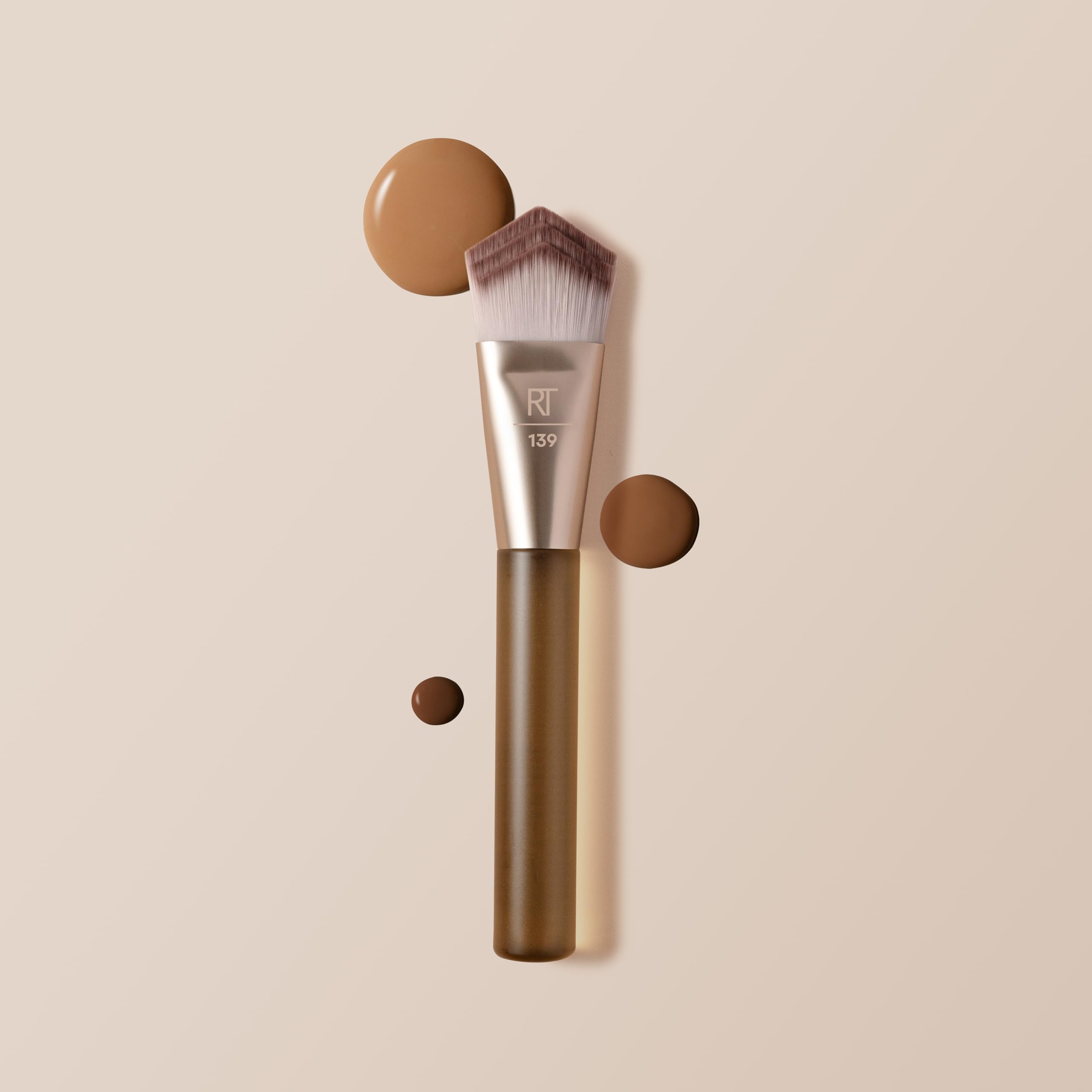 REAL TECHNIQUES New Nudes 2.0 Foundation Brush - Triple-Layered Precision | Liquid Makeup | Vegan 3