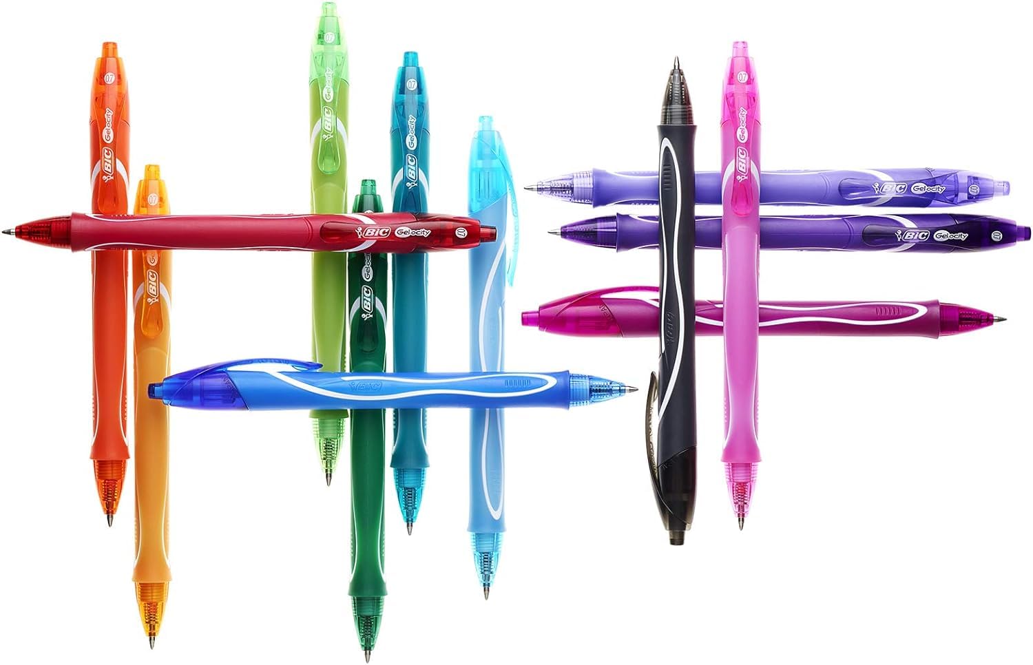 BIC Gel-ocity Quick Dry Gel Rollerball Pens - Medium 0.7mm, Fast Drying Black Ink, Box of 12 3