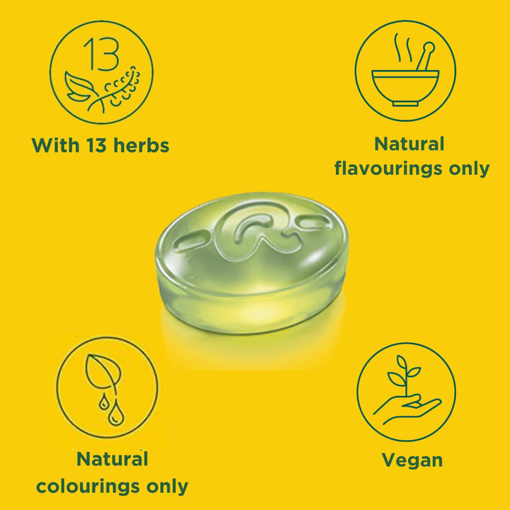 Ricola Glacier Peppermint Sugar Free Swiss Herbal Sweets, 13 Alpine Herbs, Stevia Sweetened, 45g Multipack of 10