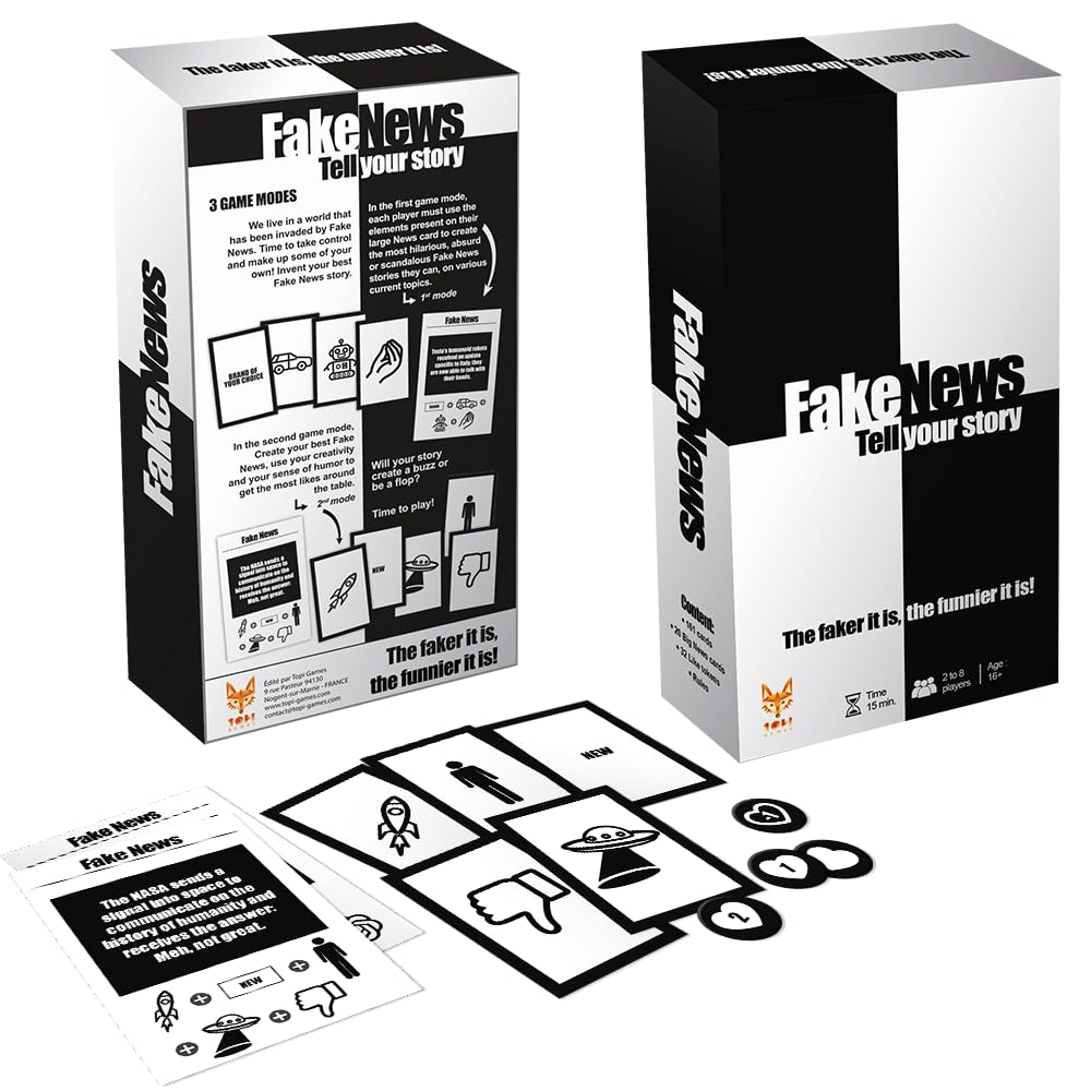 Topi Games Fake News Party Card Game - Creative Storytelling, Bluffing, Ages 16+ 2