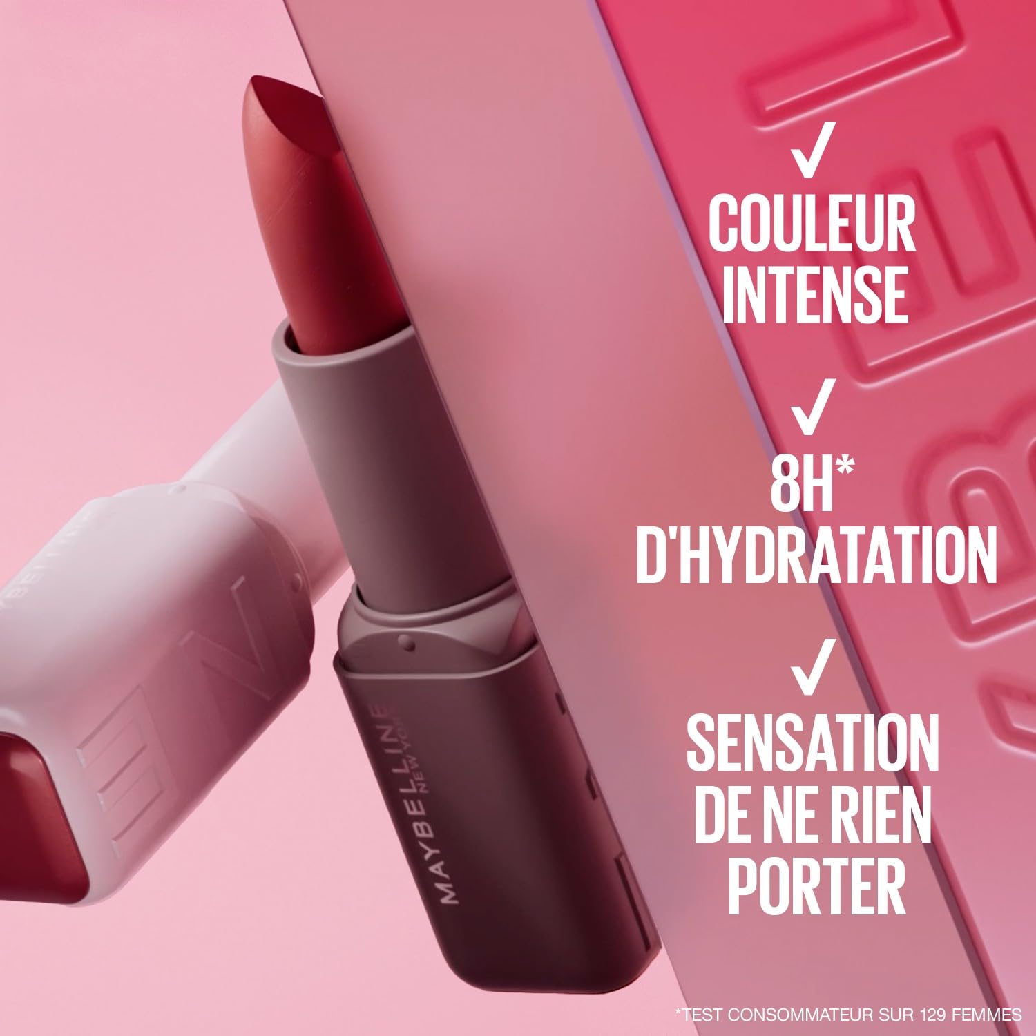 Maybelline Serum Bullet Lipstick - 8H Plumping Moisture, Hyaluronic Acid, Satin Finish, Shade: Fit Check 108 3