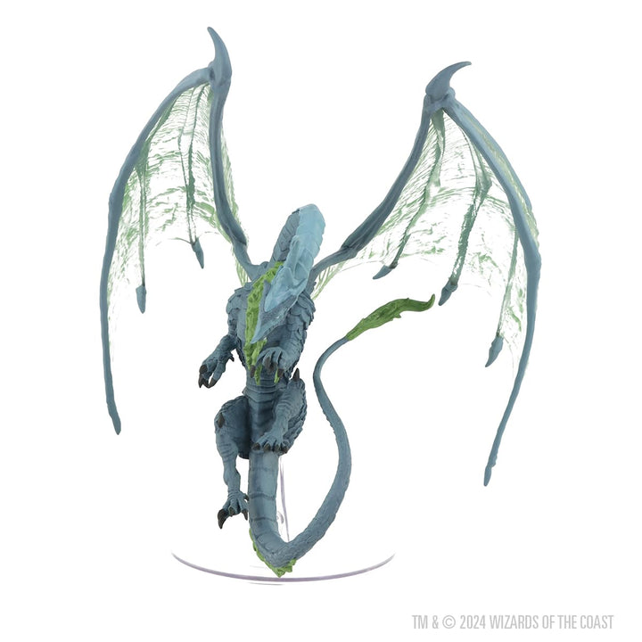 WizKids D&D Icons of The Realms: Adult Moonstone Dragon - Premium Painted Miniature (2023)