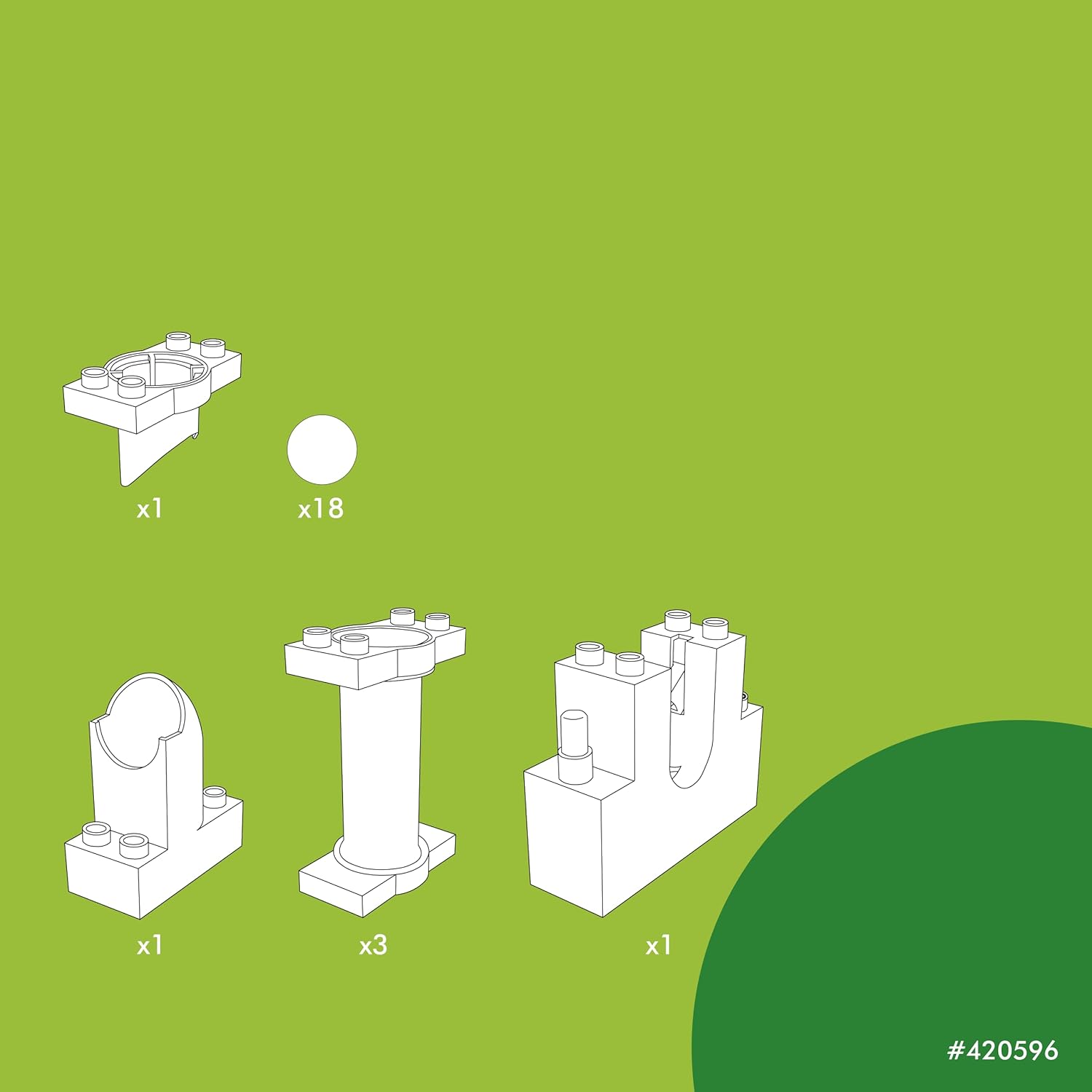 Hubelino 420596 Marble Run Lift Accessory - Ball Pump Expansion Set for Building Toys 4