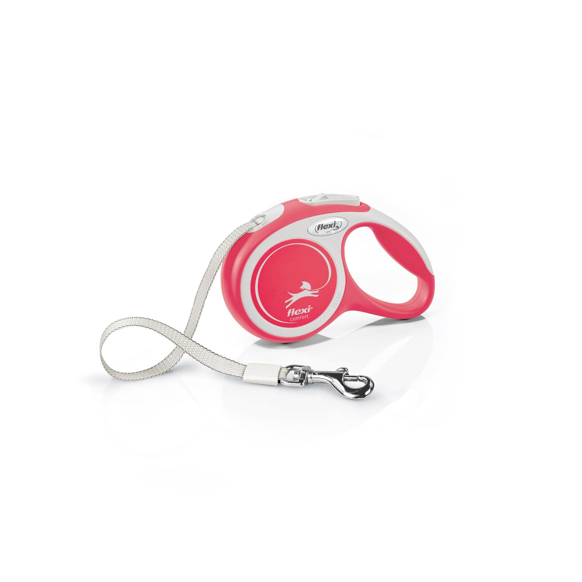 flexi Comfort XS Retractable Tape Lead - 3 m, Red, Up to 12 kg