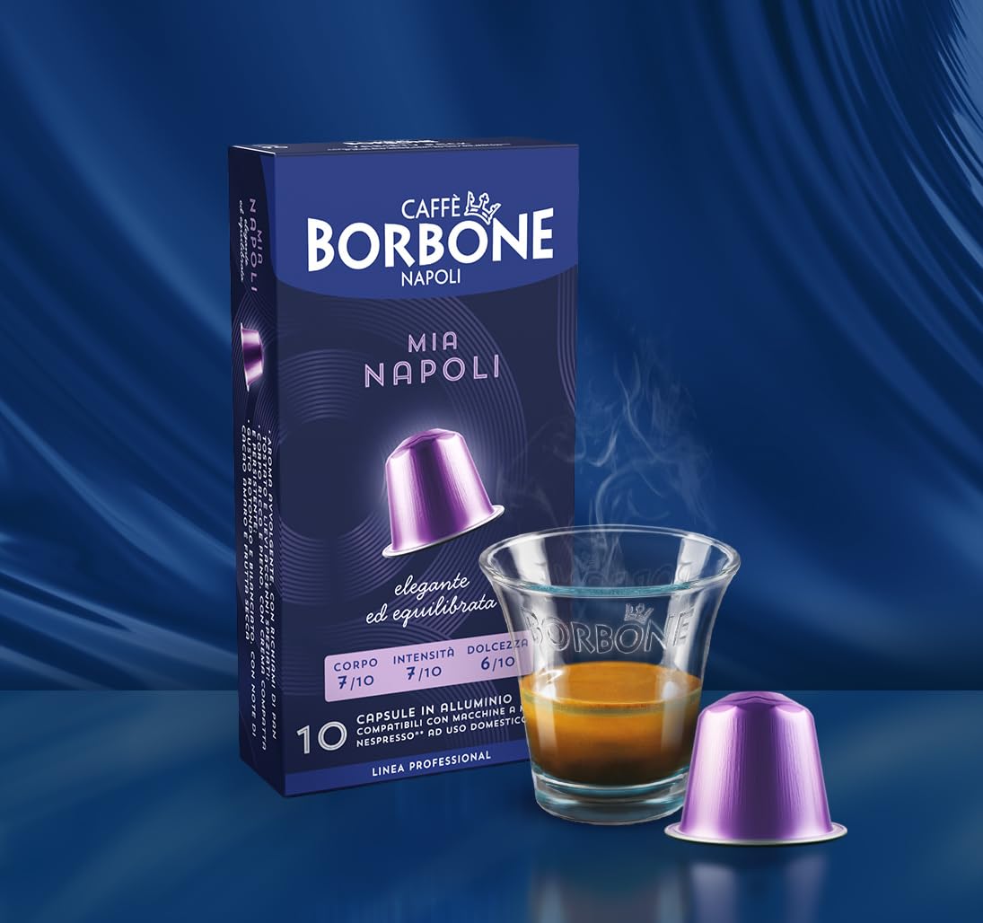 CAFFÈ BORBONE Mia Napoli Blend Coffee Capsules - 100 Aluminium Pods | Intensity 8 | Made in Italy 2