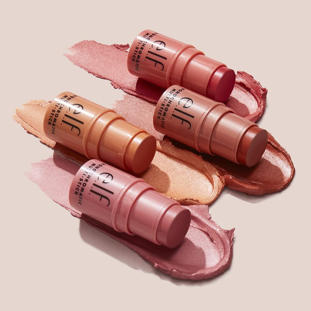 e.l.f. Monochromatic Multi Stick - Cream-to-Powder Color for Eyes, Lips & Cheeks (Glistening Peach) 3
