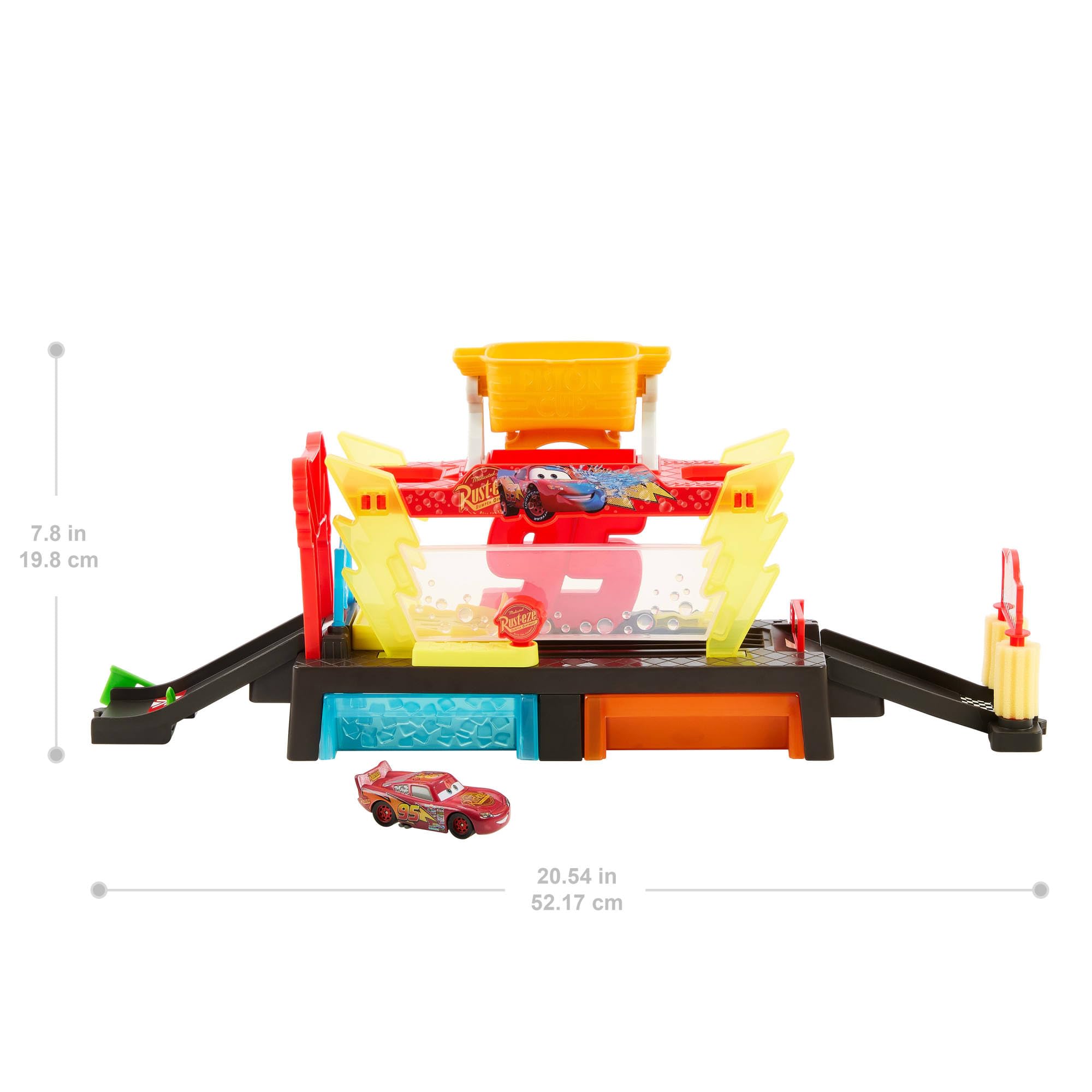 Mattel Disney and Pixar Cars Color Changers Race Ready Car Wash Playset with Lightning McQueen 6