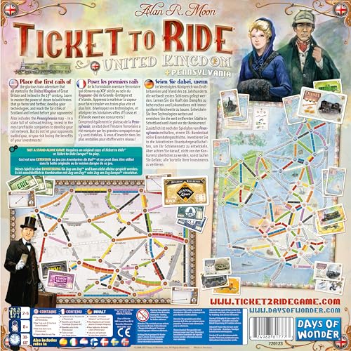 Days of Wonder Ticket to Ride United Kingdom & Pennsylvania Expansion (DO7223)