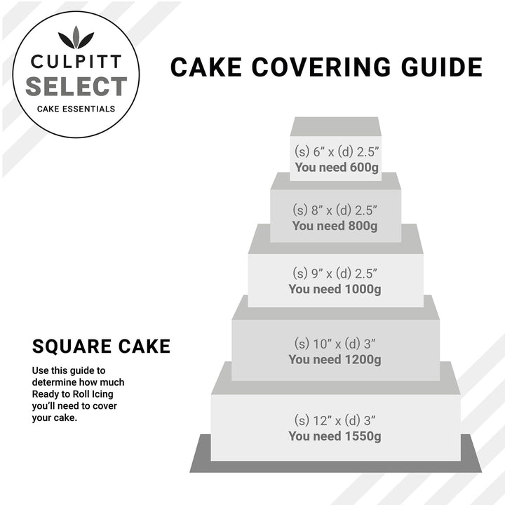 Culpitt Select Ready to Roll Icing, White Sugar Paste Fondant for Cake Decorating
