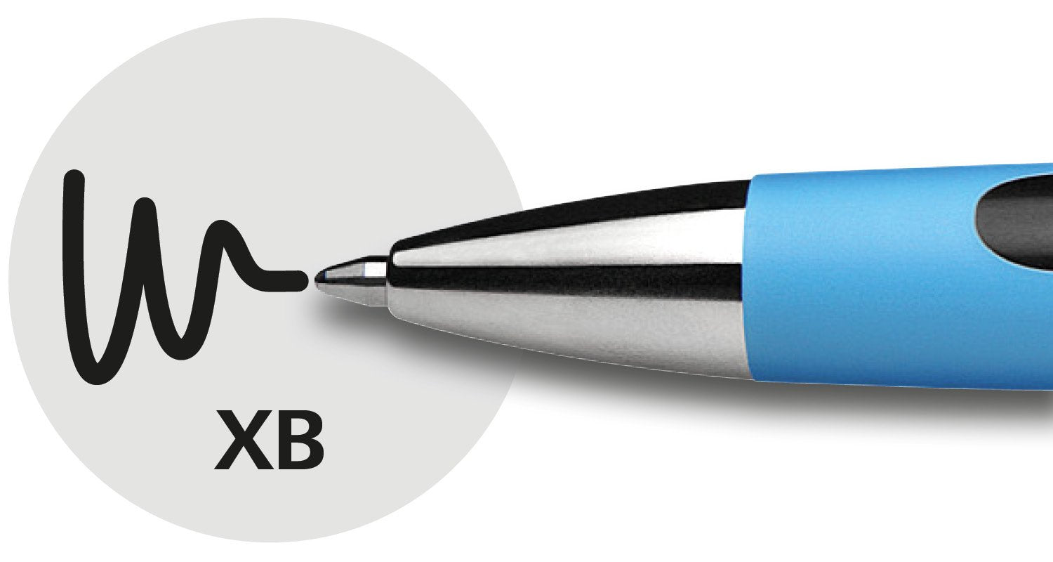 Schneider Slider Rave XB Ballpoint Pen - Pack of 5 Black Ink | Viscoglide Technology 5