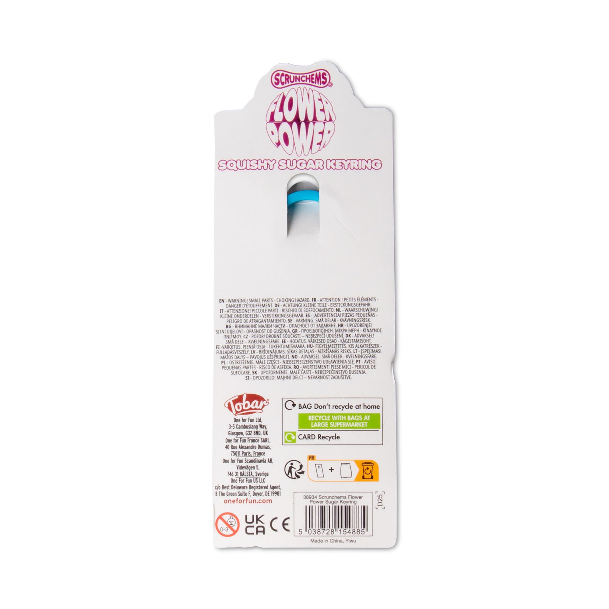 Tobar SCRUNCHEMS FLOWER POWER SUGAR KEYCHAIN Stress Toy 8