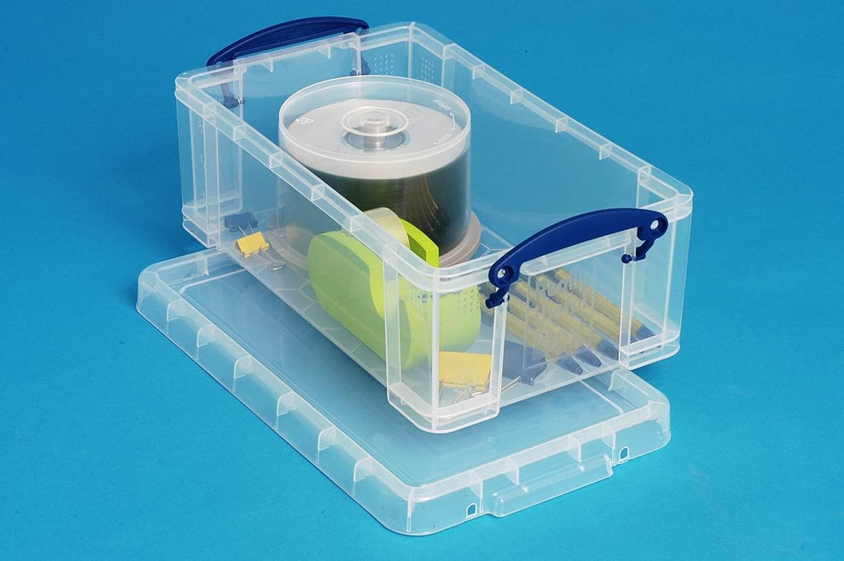 Really Useful Box - 5 Litre Transparent Stackable Storage Box with Clip Lock Lid 4