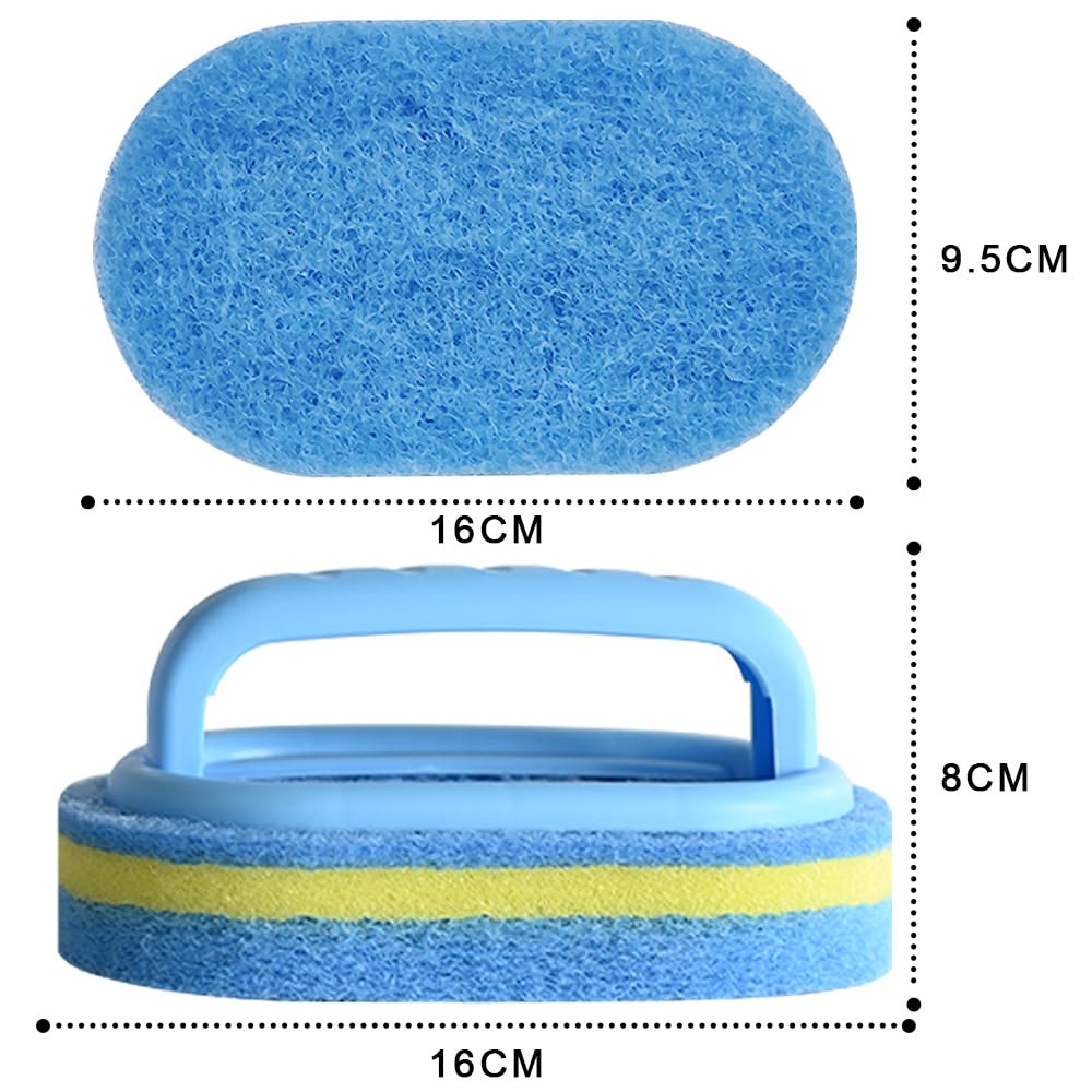RAM ONLINE Heavy Duty Bathroom Cleaning Brush - Ergonomic Handle | Durable Bristles | 18 Inch 6