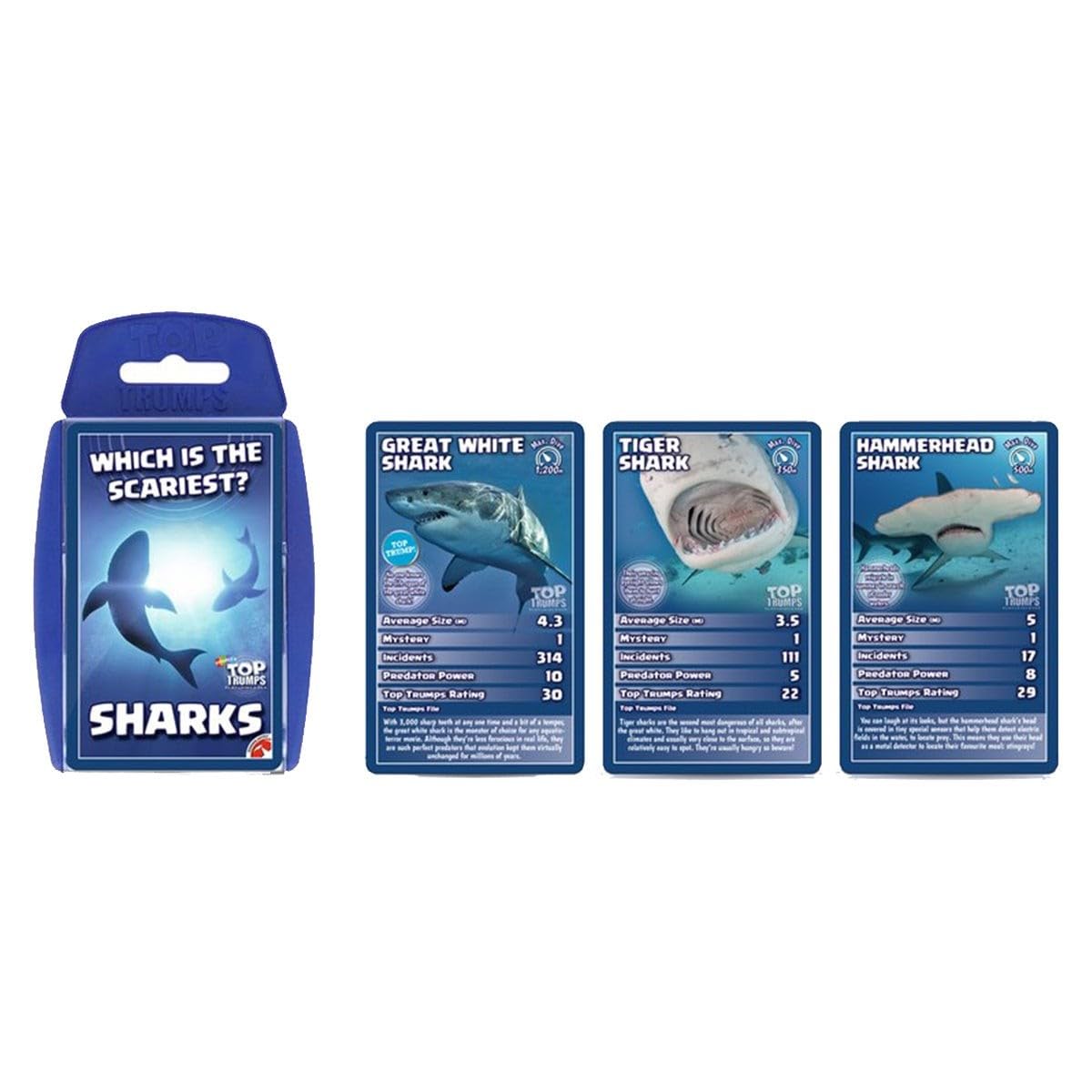 Top Trumps Sharks Classics Card Game - Entertaining Educational Game | Portable Plastic Case | Multicolor 2