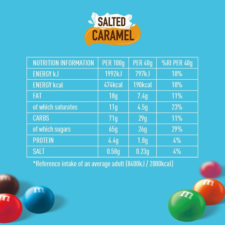 M&M's Salted Caramel & Milk Chocolate Party Bulk Bag - 800g Chocolate Snack Gift