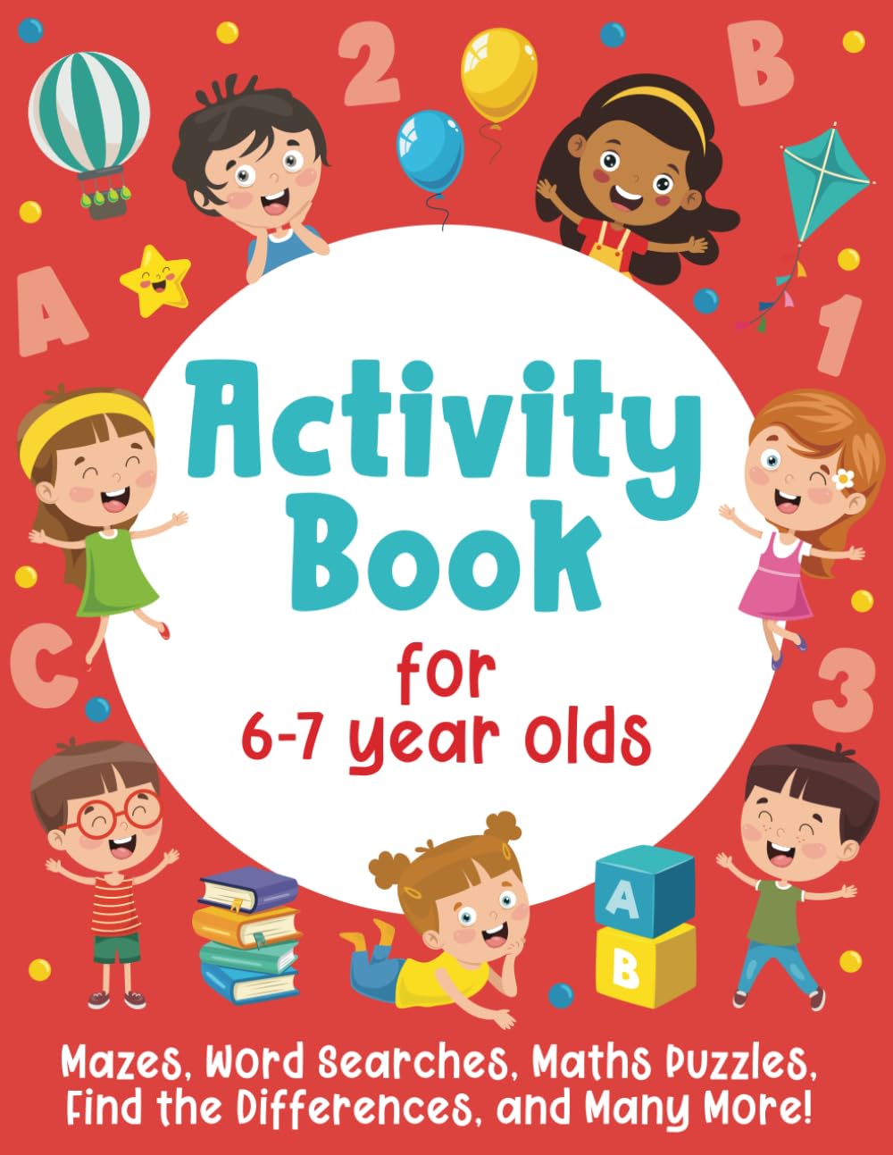 Majosta Activity Book For 6-7 Year Olds: Mazes, Word Searches, Maths Puzzles | Paperback