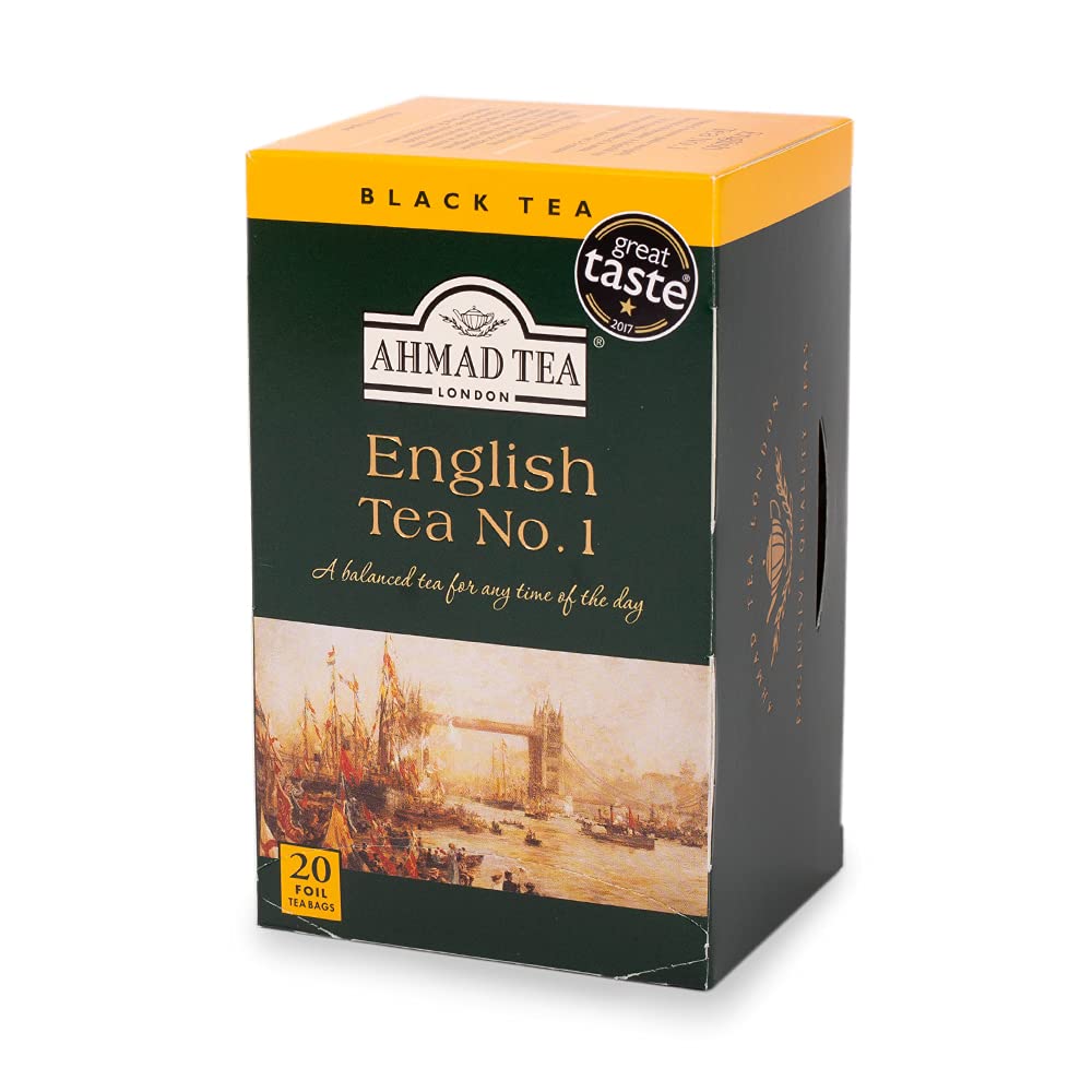 Ahmad Tea English Tea No.1 Black Tea - 20 Individually Foil-Wrapped Teabags
