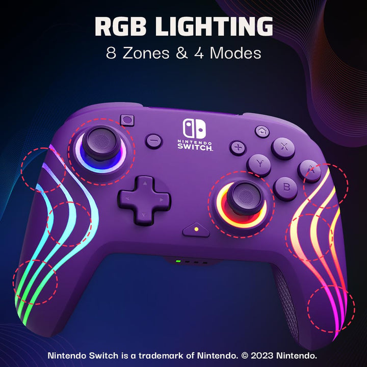 PDP Afterglow Wave Wireless Pro Controller with Full Motion for Nintendo Switch
