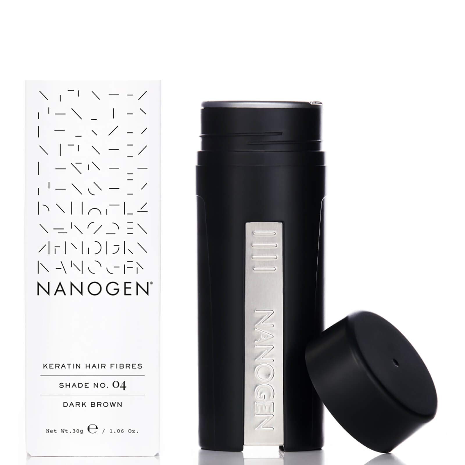 Nanogen Hair Fibres - Dark Brown, 30 g | Keratin Hair Thickener | Unisex